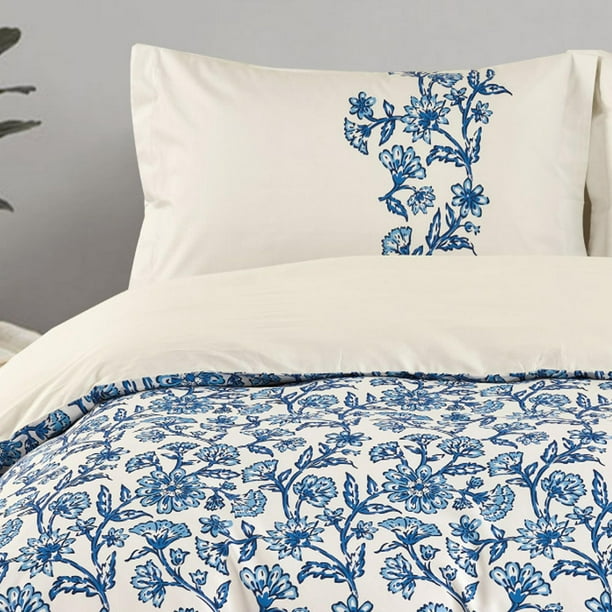 Home 5 Piece Comforter Set 200TC Cotton Includes Shams and Decorative Cushions